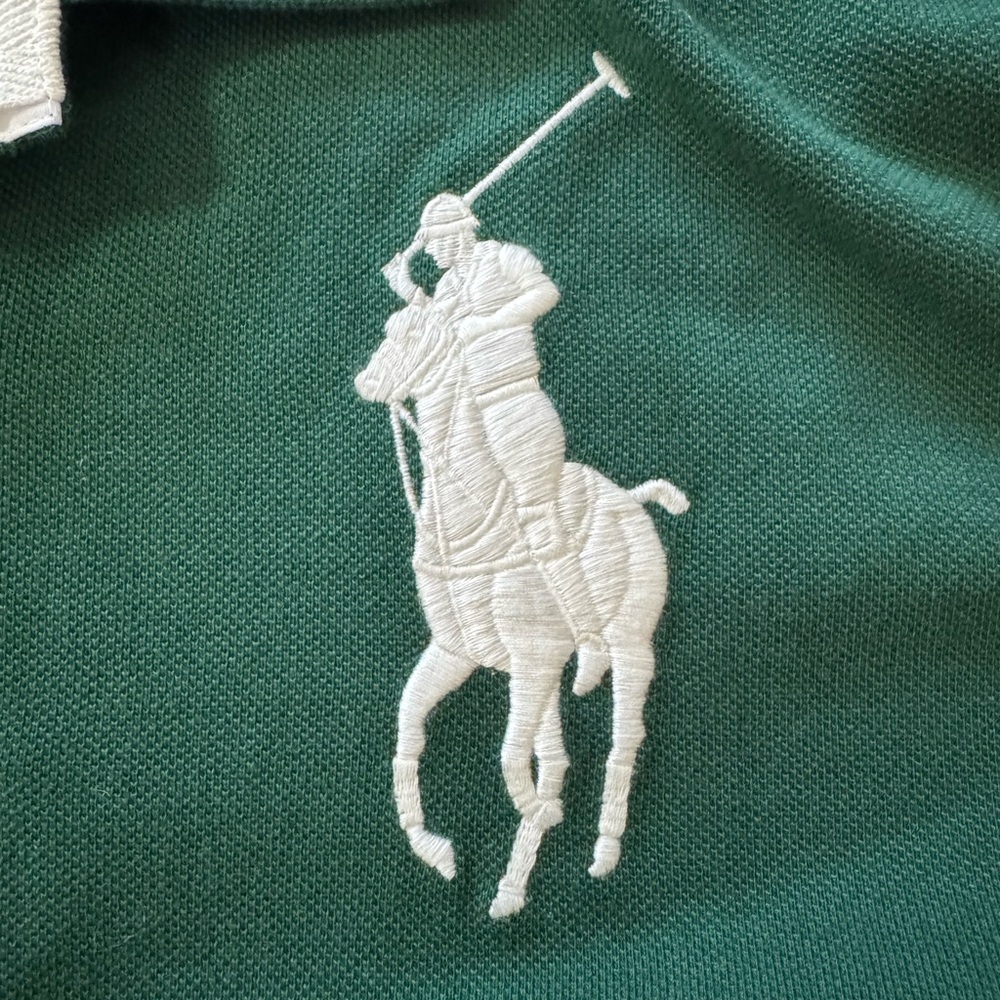 Vintage Ralph Lauren Banner Stripe Big Pony Polo Shirt Size XL - Picture 3 of 10